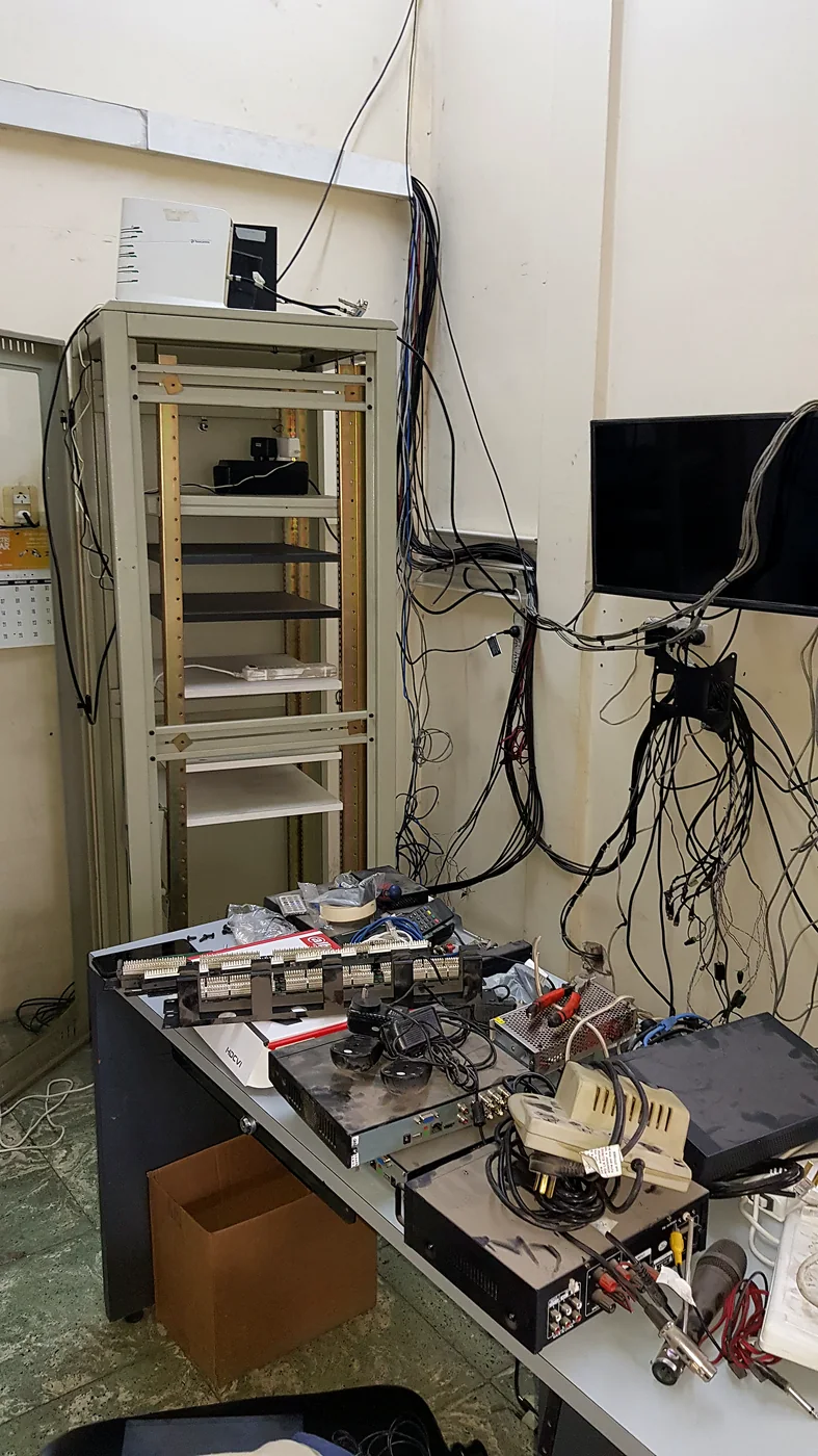 Situación inicial de una instalación de comunicaciones antes de reorganización