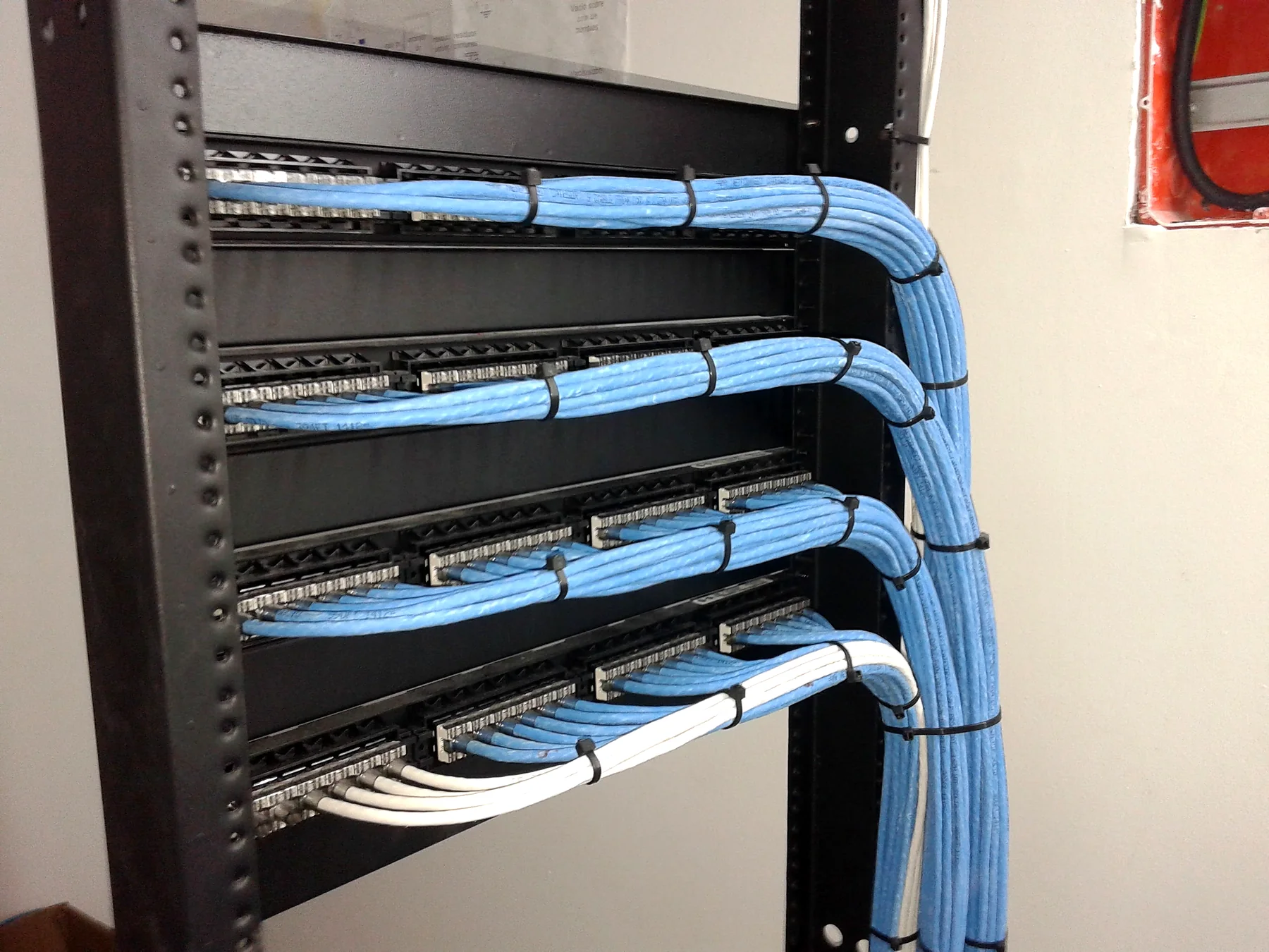 Patch panels con cableado de red terminado por LevelTeam