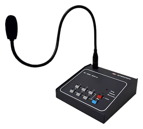 Micrófono y consola de anuncio Intercron